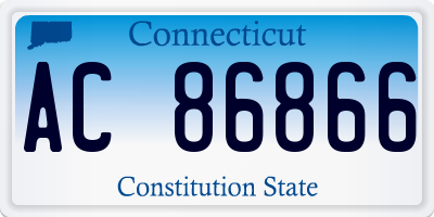 CT license plate AC86866