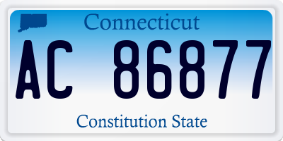 CT license plate AC86877