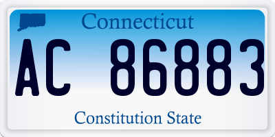 CT license plate AC86883