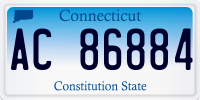 CT license plate AC86884