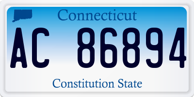 CT license plate AC86894