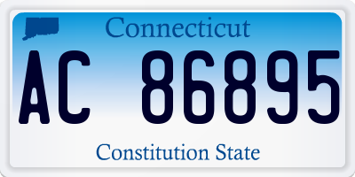 CT license plate AC86895