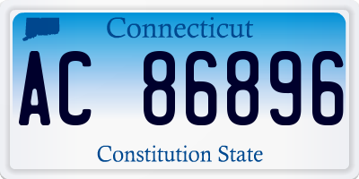 CT license plate AC86896