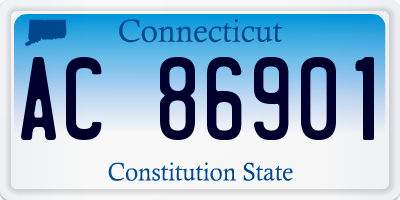 CT license plate AC86901