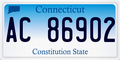 CT license plate AC86902