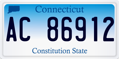 CT license plate AC86912