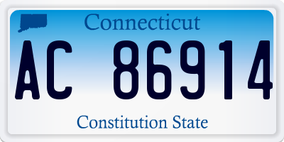 CT license plate AC86914