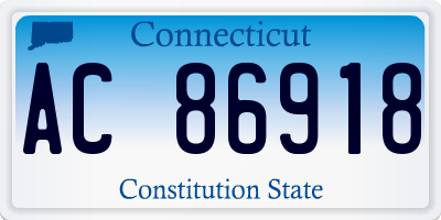 CT license plate AC86918