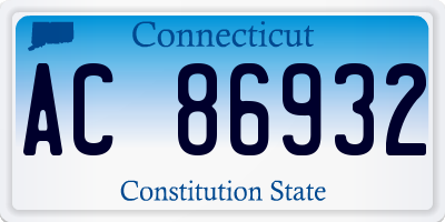 CT license plate AC86932