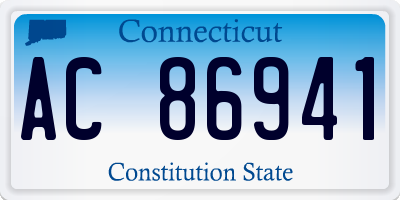 CT license plate AC86941
