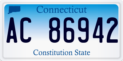 CT license plate AC86942