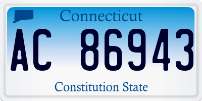 CT license plate AC86943