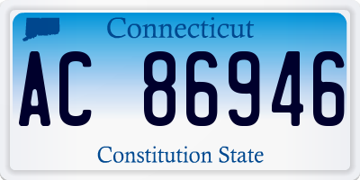 CT license plate AC86946