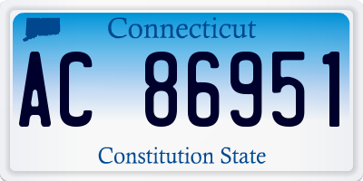 CT license plate AC86951
