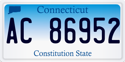 CT license plate AC86952