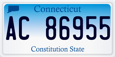 CT license plate AC86955