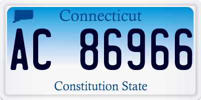 CT license plate AC86966