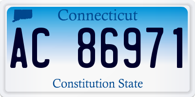 CT license plate AC86971