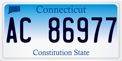 CT license plate AC86977