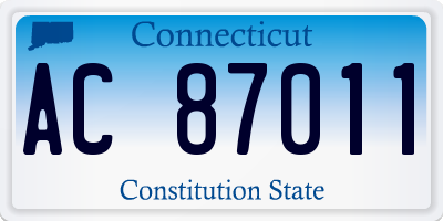 CT license plate AC87011