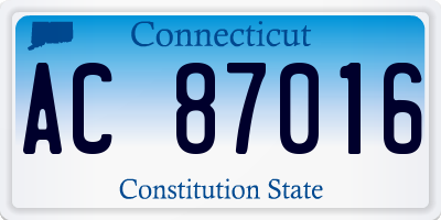 CT license plate AC87016