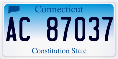 CT license plate AC87037