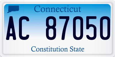 CT license plate AC87050