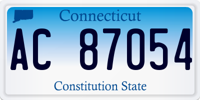 CT license plate AC87054