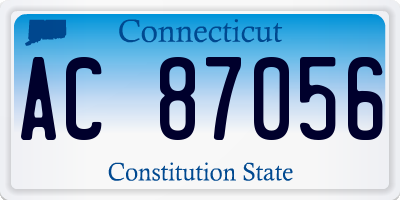 CT license plate AC87056