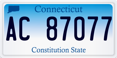 CT license plate AC87077