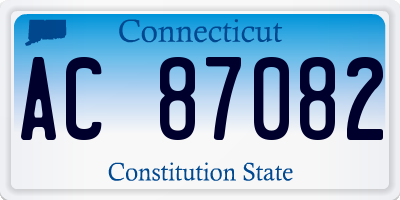 CT license plate AC87082