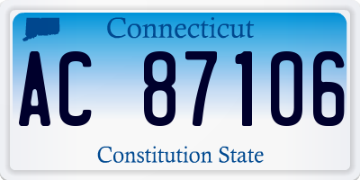 CT license plate AC87106