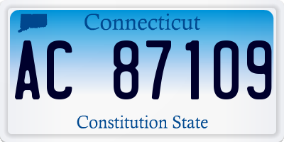 CT license plate AC87109