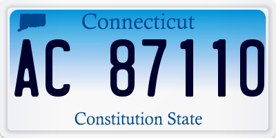 CT license plate AC87110