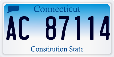 CT license plate AC87114