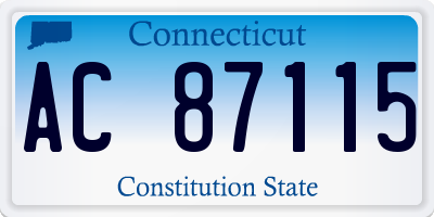 CT license plate AC87115