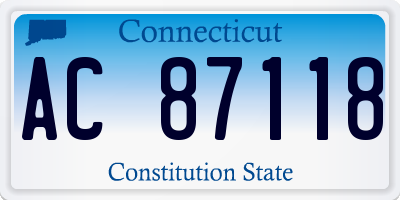 CT license plate AC87118