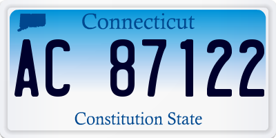 CT license plate AC87122