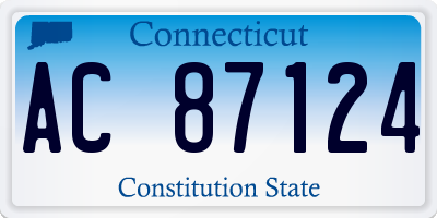 CT license plate AC87124
