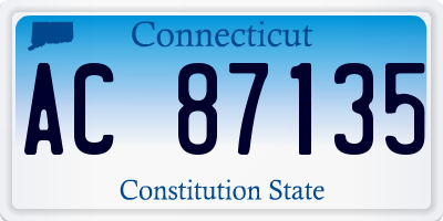 CT license plate AC87135