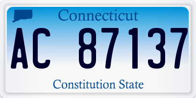 CT license plate AC87137