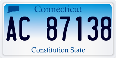 CT license plate AC87138