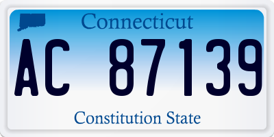 CT license plate AC87139