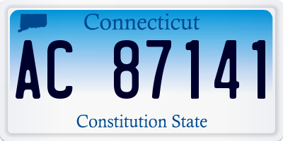 CT license plate AC87141
