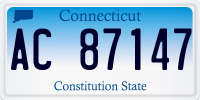 CT license plate AC87147
