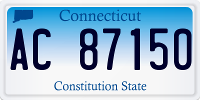 CT license plate AC87150