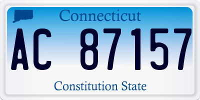 CT license plate AC87157