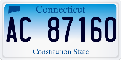 CT license plate AC87160