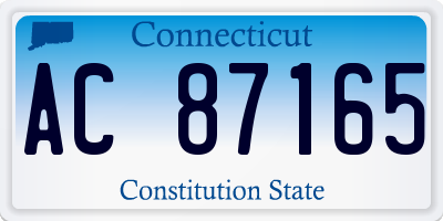 CT license plate AC87165