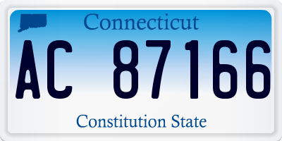 CT license plate AC87166